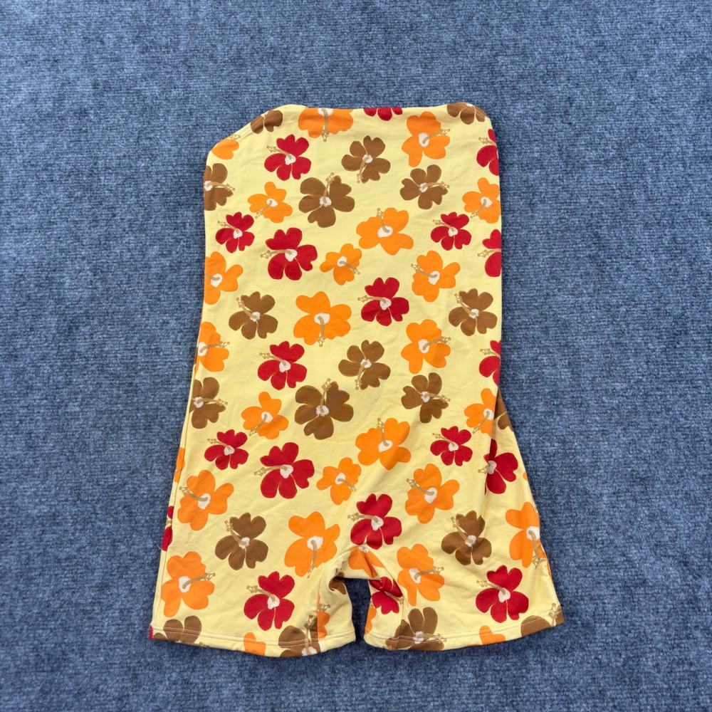 Zara Floral Romper 13-14 Yellow Hibiscus Print‎ Cross Back Girls NWT Women
